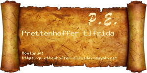 Prettenhoffer Elfrida névjegykártya